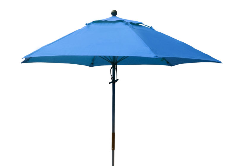 FL90-6 - 9' Tradewinds Fiberglass Market Umbrella, Manual, Vent, Awning Grade Sunbrella Fabric - 6 Ribs-0